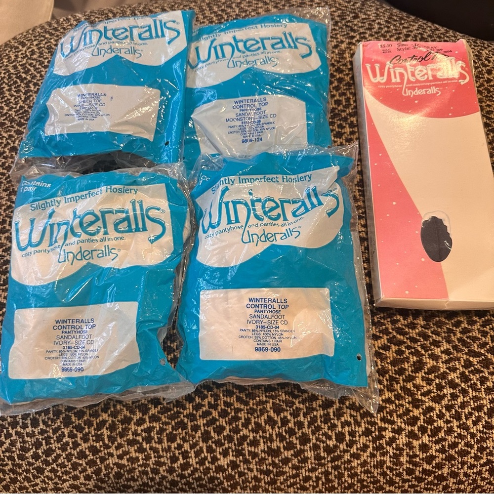 Underalls Winteralls Pantyhose Hosiery Panty Size C-D Lot of 5